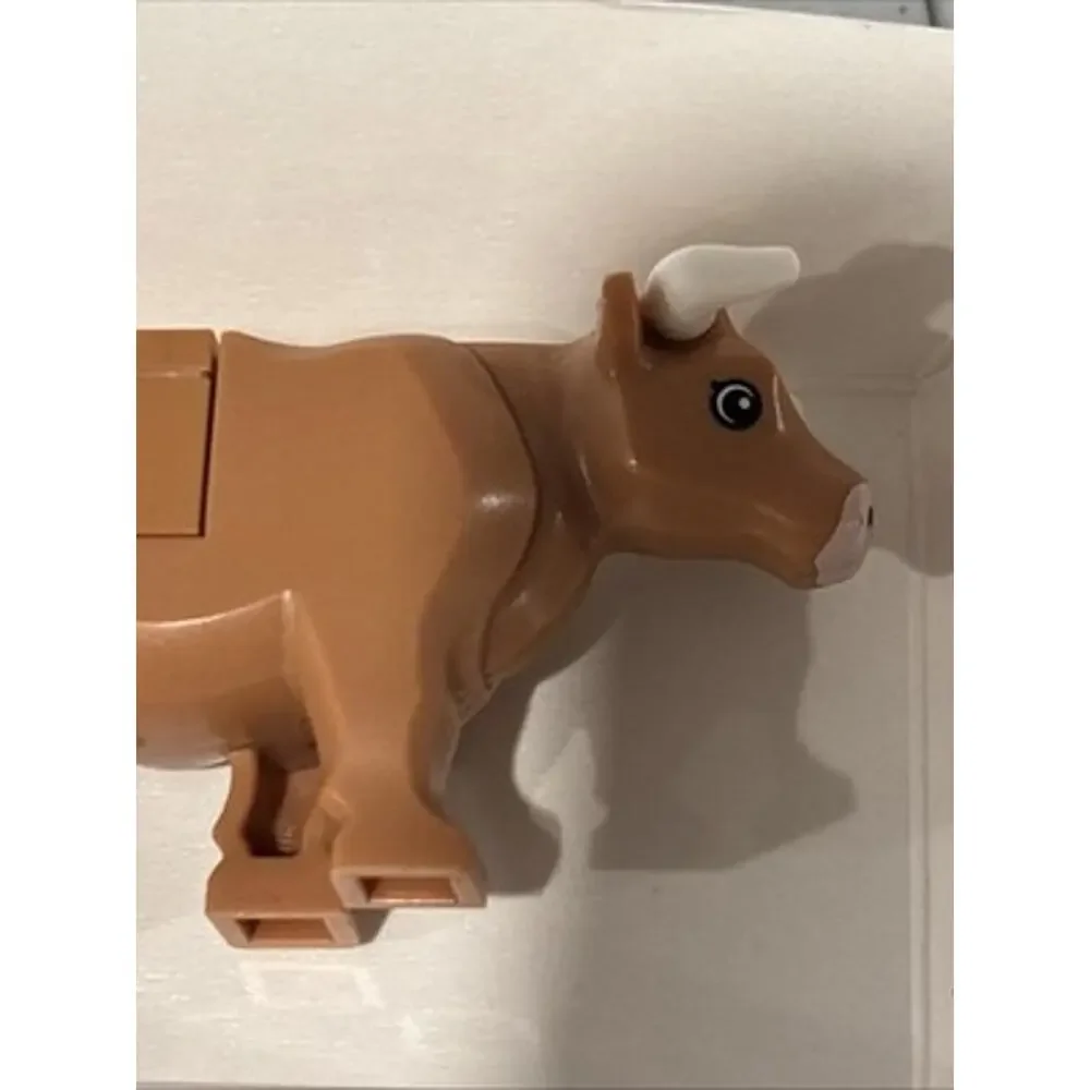 Lego Cow Medium Nougat #64452pb01c03 Set #60346 Barn & Farm Animals